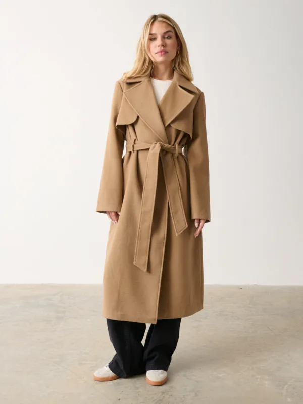 Logan Felted Trench - Camel sold by Pretty Lavish
