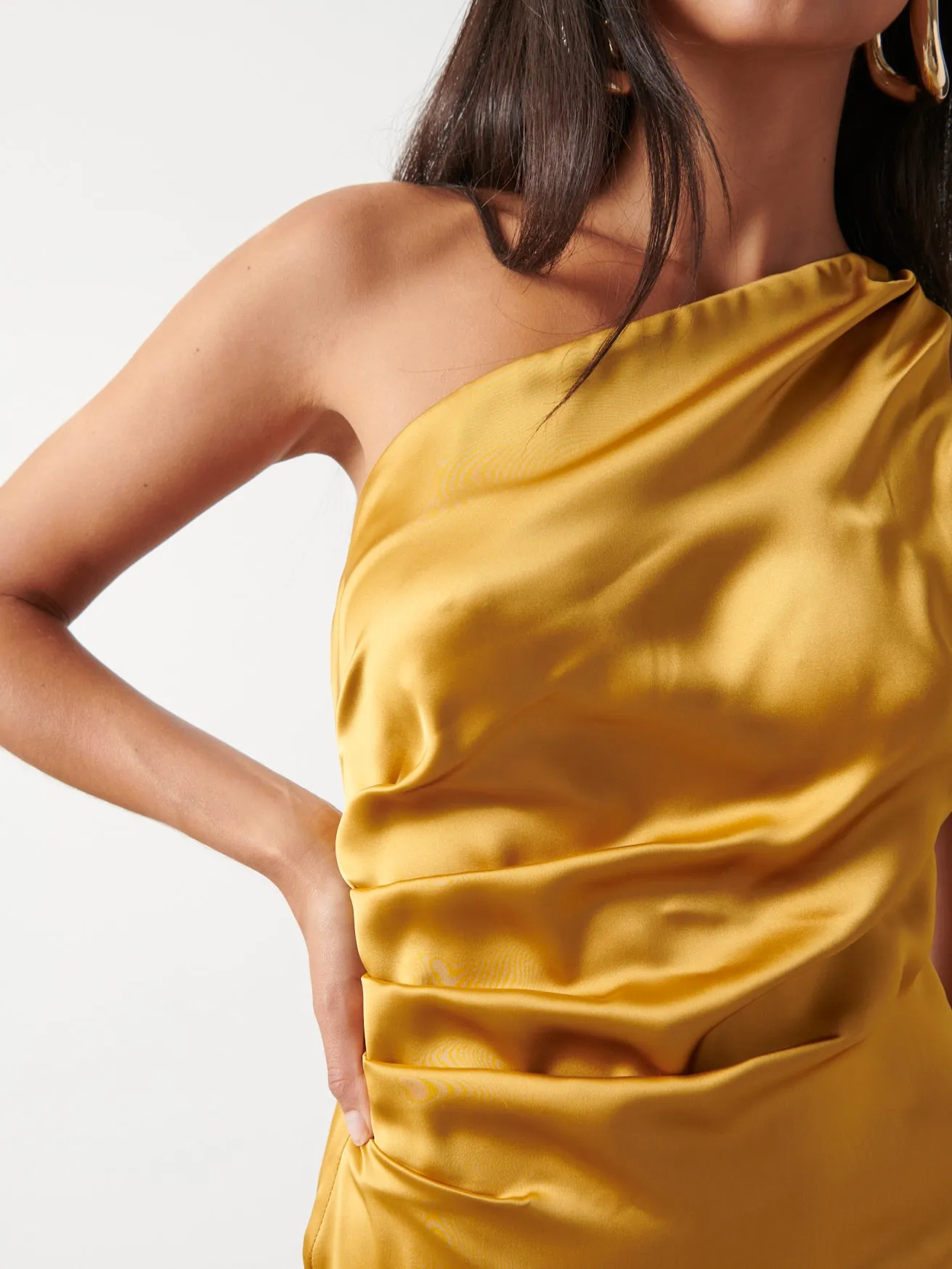 Amelia Ruched Midaxi Dress - Saffron sold by Pretty Lavish product image thumbnail 2