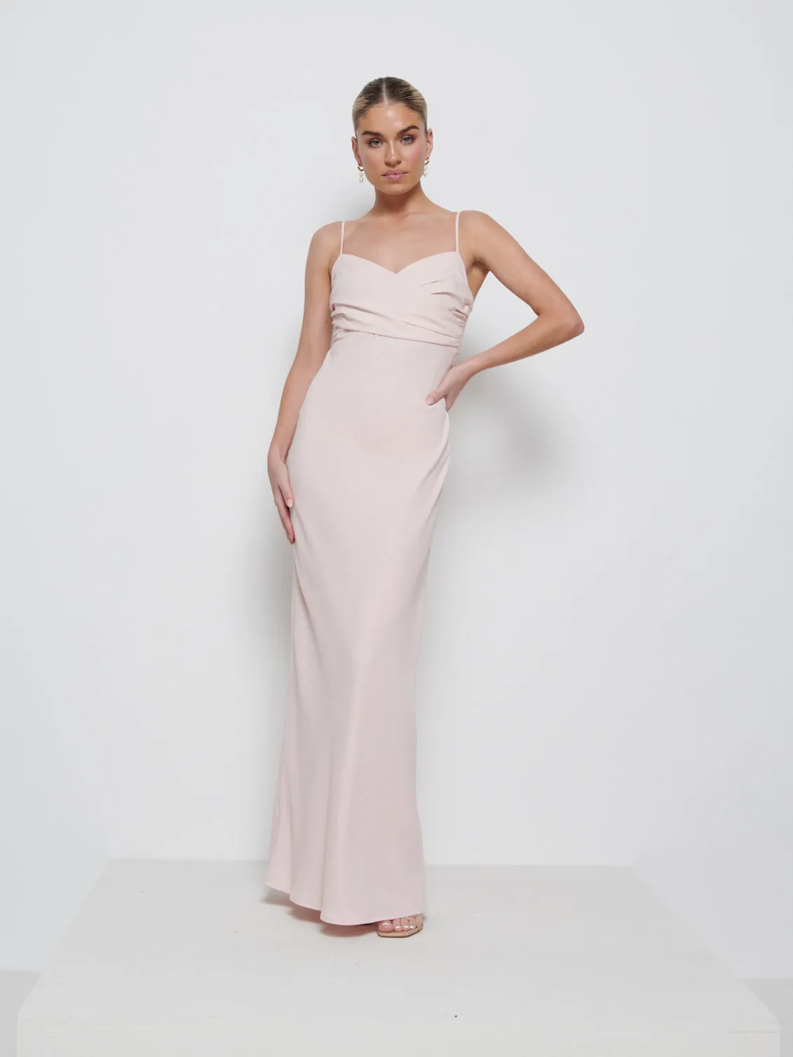 Kehlani Twist Cami Bridesmaid Dress - Blush sold by Pretty Lavish product image thumbnail 4