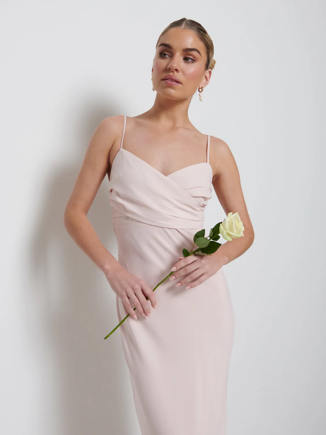 Kehlani Twist Cami Bridesmaid Dress - Blush sold by Pretty Lavish product image thumbnail 2