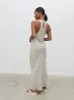 Nicole Racer Midaxi Dress - Beige sold by Pretty Lavish