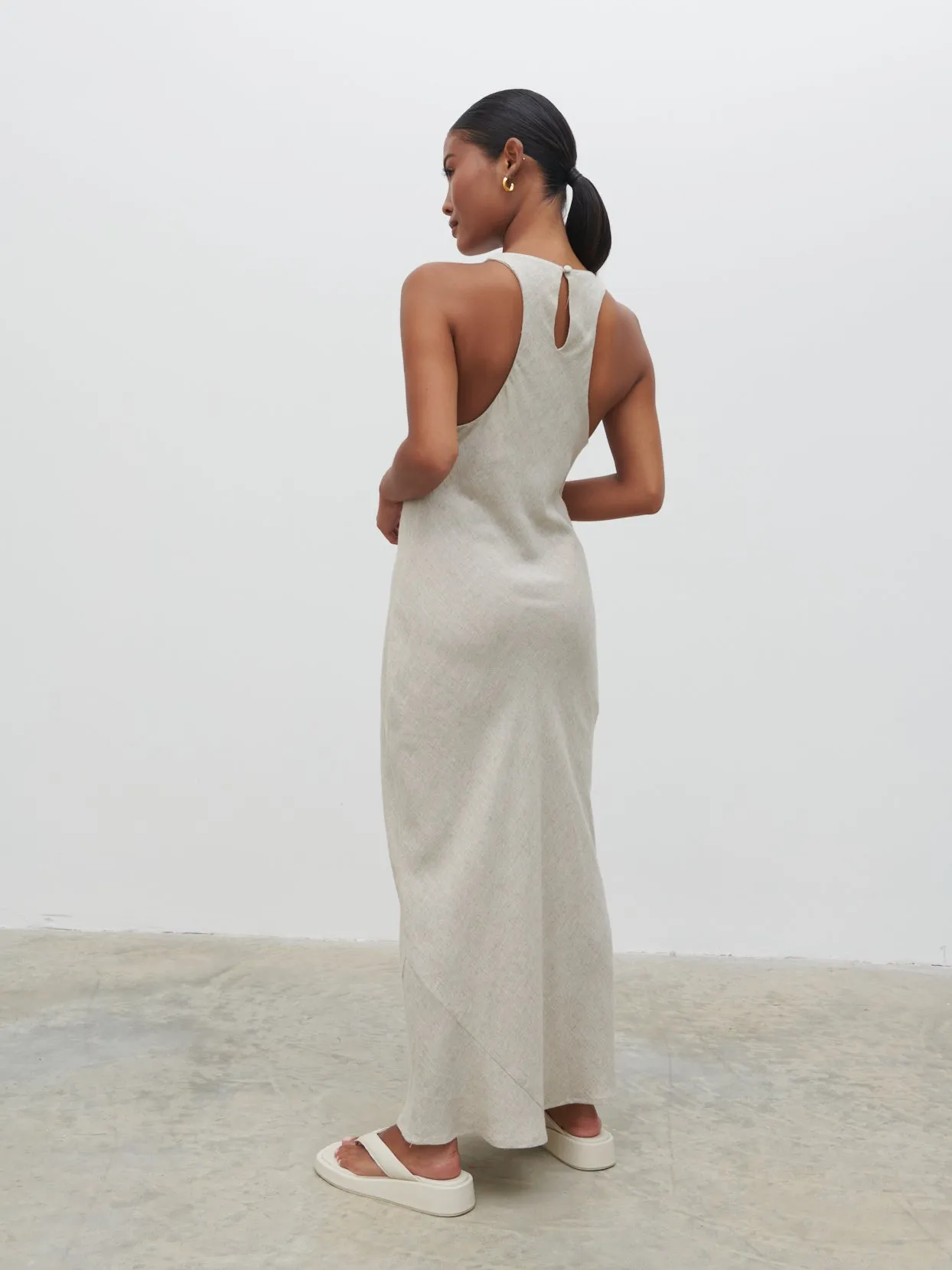 Nicole Racer Midaxi Dress - Beige sold by Pretty Lavish product image thumbnail 5