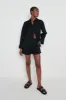 Belle Boxy Linen Shirt - Black sold by Pretty Lavish