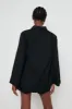 Belle Boxy Linen Shirt - Black sold by Pretty Lavish