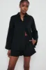 Belle Boxy Linen Shirt - Black sold by Pretty Lavish