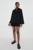 Belle Boxy Linen Shirt - Black sold by Pretty Lavish