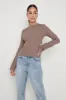 Jayla Tie Back Knit Top - Taupe sold by Pretty Lavish