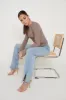 Jayla Tie Back Knit Top - Taupe sold by Pretty Lavish