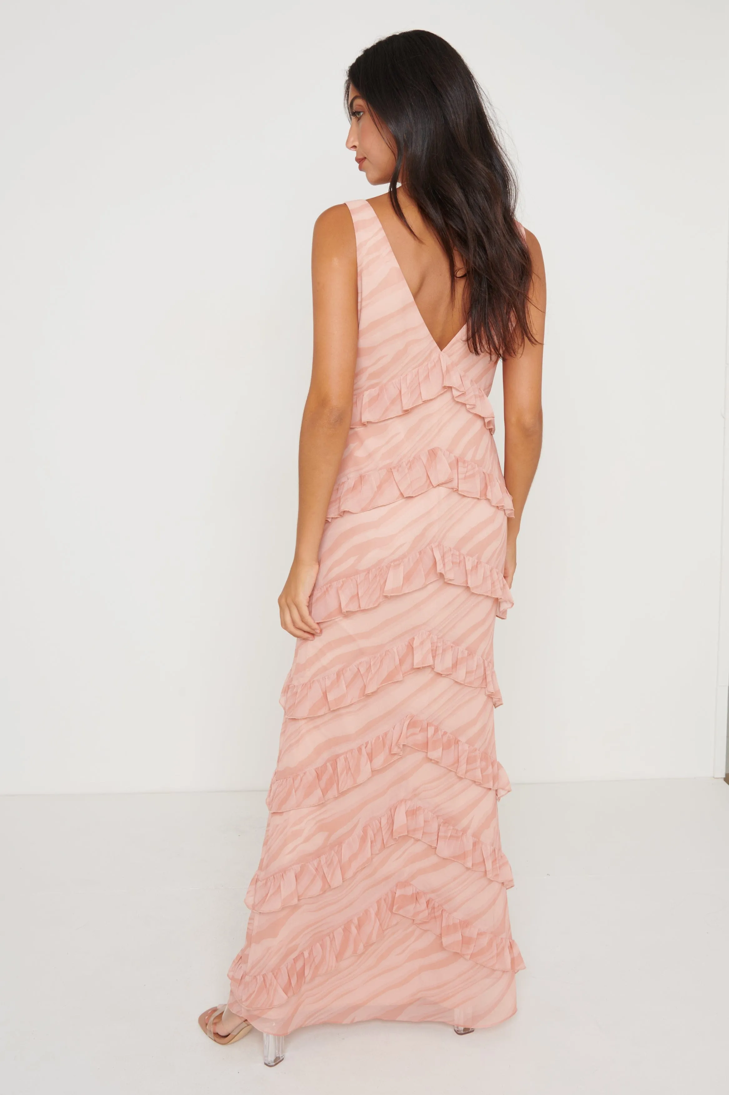 Piper Ruffle Maxi Dress - Terracotta sold by Pretty Lavish product image thumbnail 3