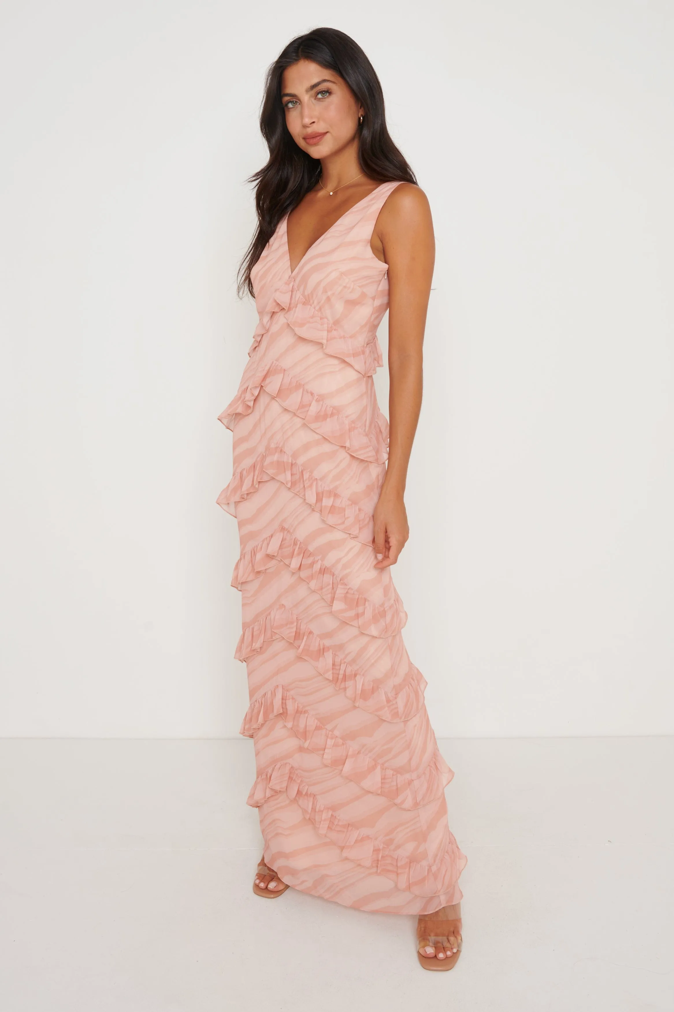 Piper Ruffle Maxi Dress - Terracotta sold by Pretty Lavish product image thumbnail 2