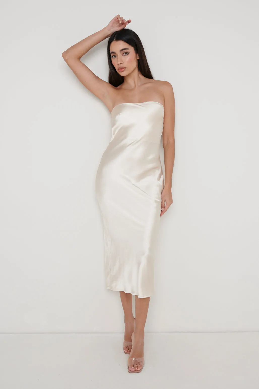 Heather Bandeau Dress - Oyster sold by Pretty Lavish product image thumbnail 2