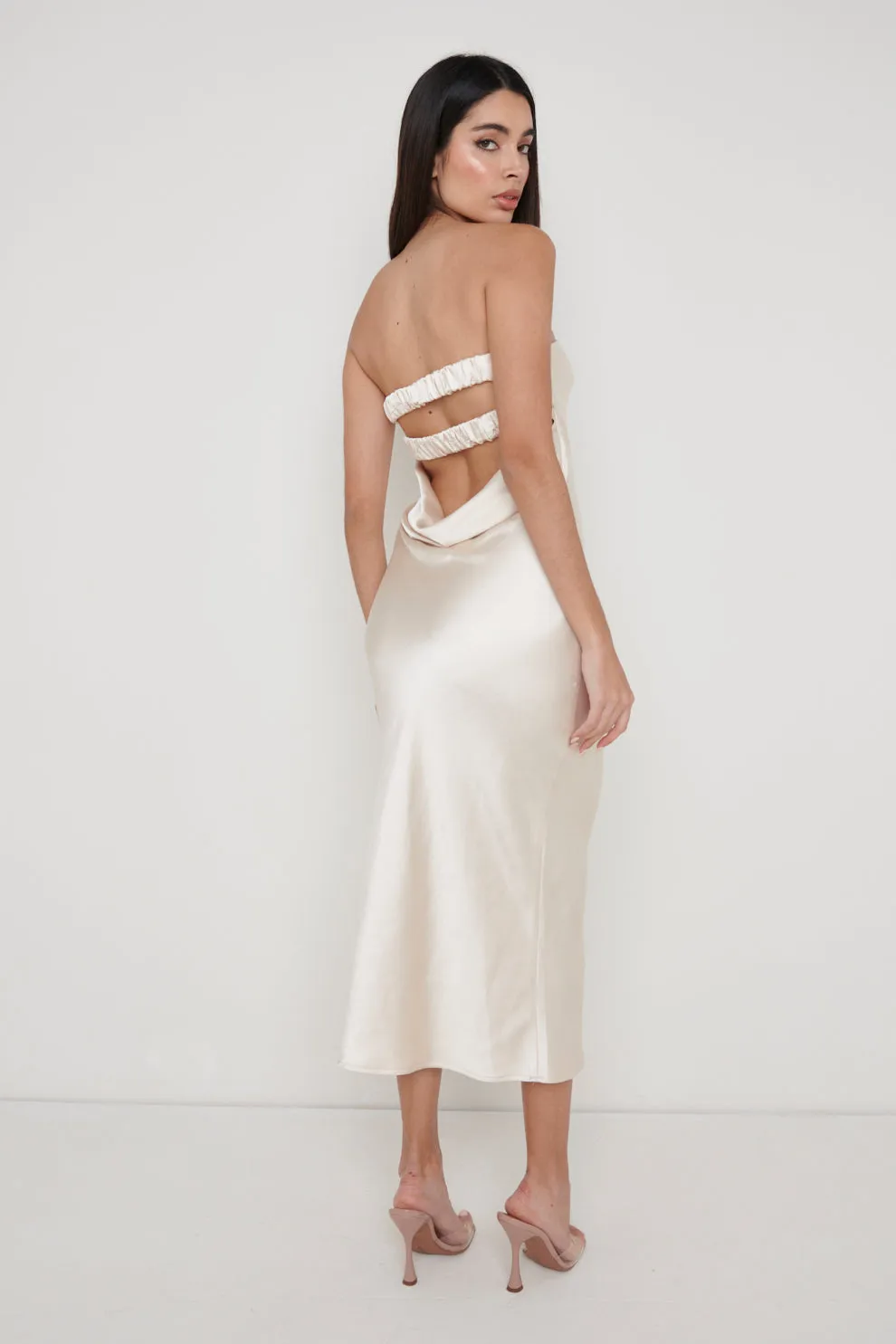 Heather Bandeau Dress - Oyster sold by Pretty Lavish product image thumbnail 3