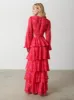 Ashton Cut Out Maxi Dress - Pink and Red Watercolour sold by Pretty Lavish