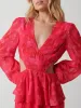 Ashton Cut Out Maxi Dress - Pink and Red Watercolour sold by Pretty Lavish
