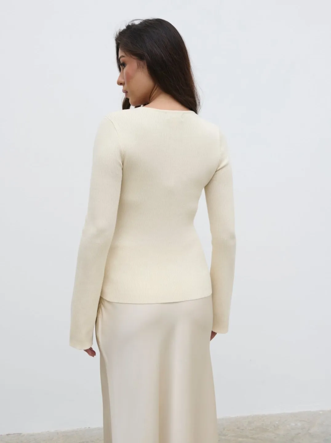 Tia Knit Cardigan - Cream sold by Pretty Lavish product image thumbnail 5