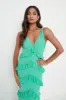 Piper Ruffle Maxi Dress - Green sold by Pretty Lavish