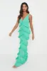 Piper Ruffle Maxi Dress - Green sold by Pretty Lavish