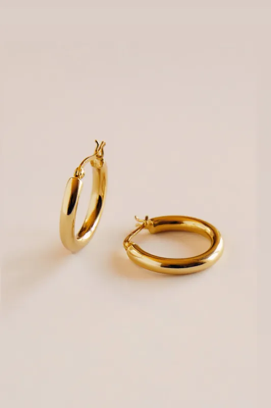 Eshe Everyday Earrings - Recycled Silver Gold Plated sold by Pretty Lavish