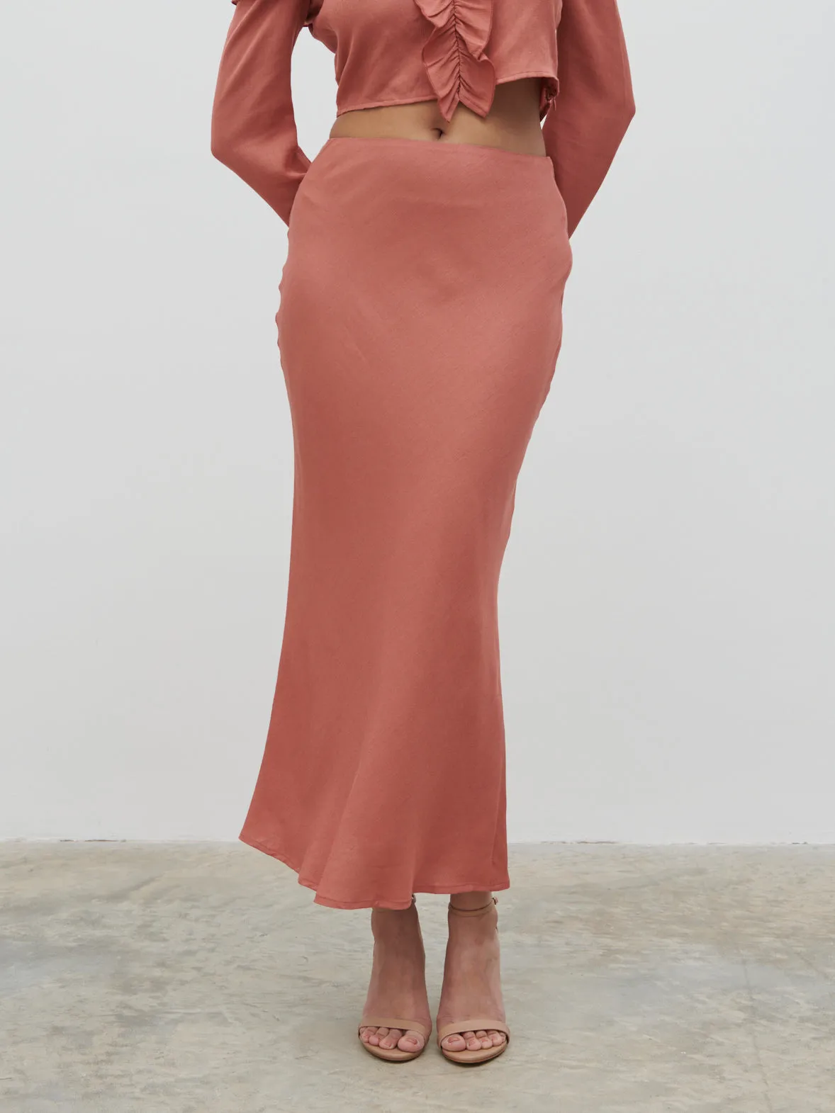 Tiffany Midaxi Skirt - Terracotta sold by Pretty Lavish product image thumbnail 2