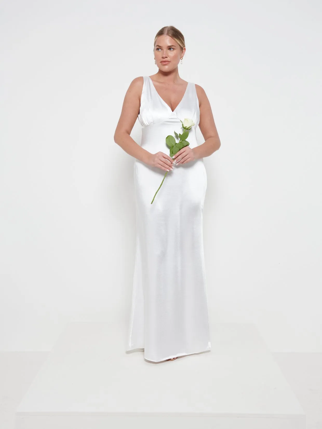 Esmee Maxi Bridesmaid Dress - Matte Ivory sold by Pretty Lavish