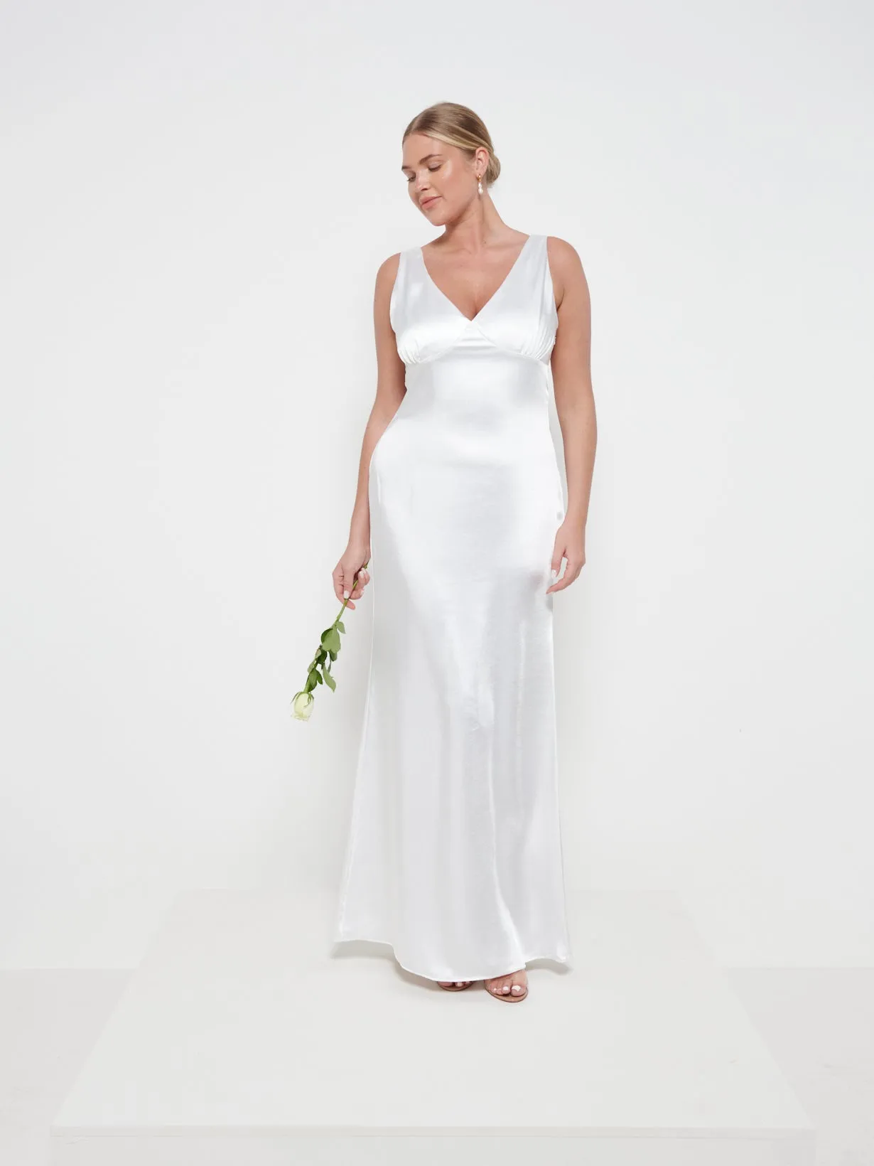 Esmee Maxi Bridesmaid Dress - Matte Ivory sold by Pretty Lavish product image thumbnail 3