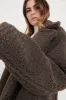 Teddy Oversized Coat - Grey sold by Pretty Lavish