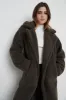 Teddy Oversized Coat - Grey sold by Pretty Lavish