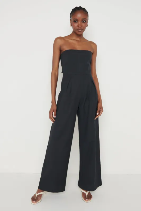 April Bandeau Jumpsuit - Black sold by Pretty Lavish