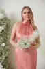 Odelle Maxi Bridesmaid Dress - Matte Apricot Pink sold by Pretty Lavish