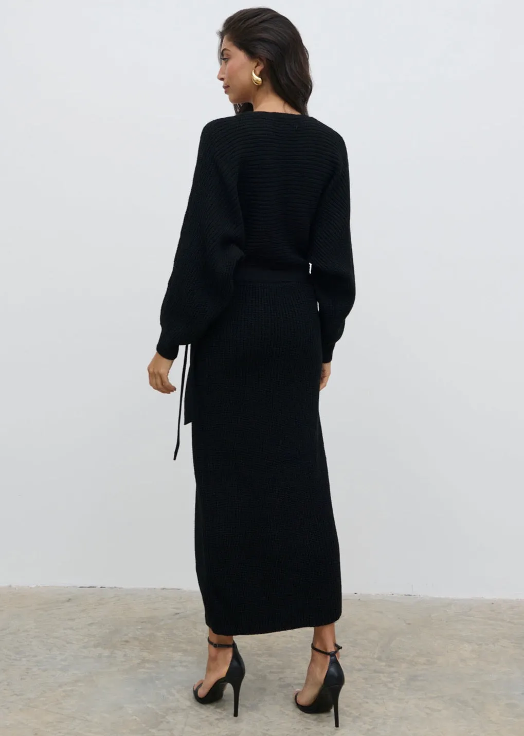 Aidan Cosy Wrap Dress - Black sold by Pretty Lavish product image thumbnail 4