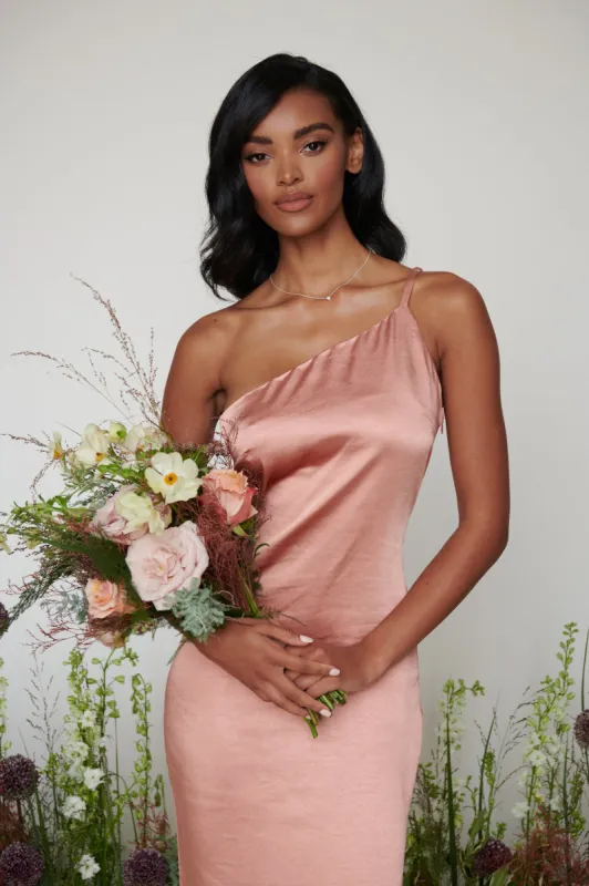 Amelia Maxi Bridesmaid Dress - Matte Tan Blush sold by Pretty Lavish