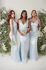 Esmee Maxi Bridesmaid Dress - Matte Ice Blue sold by Pretty Lavish