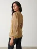 Josie Metallic Blouse - Metallic Gold sold by Pretty Lavish