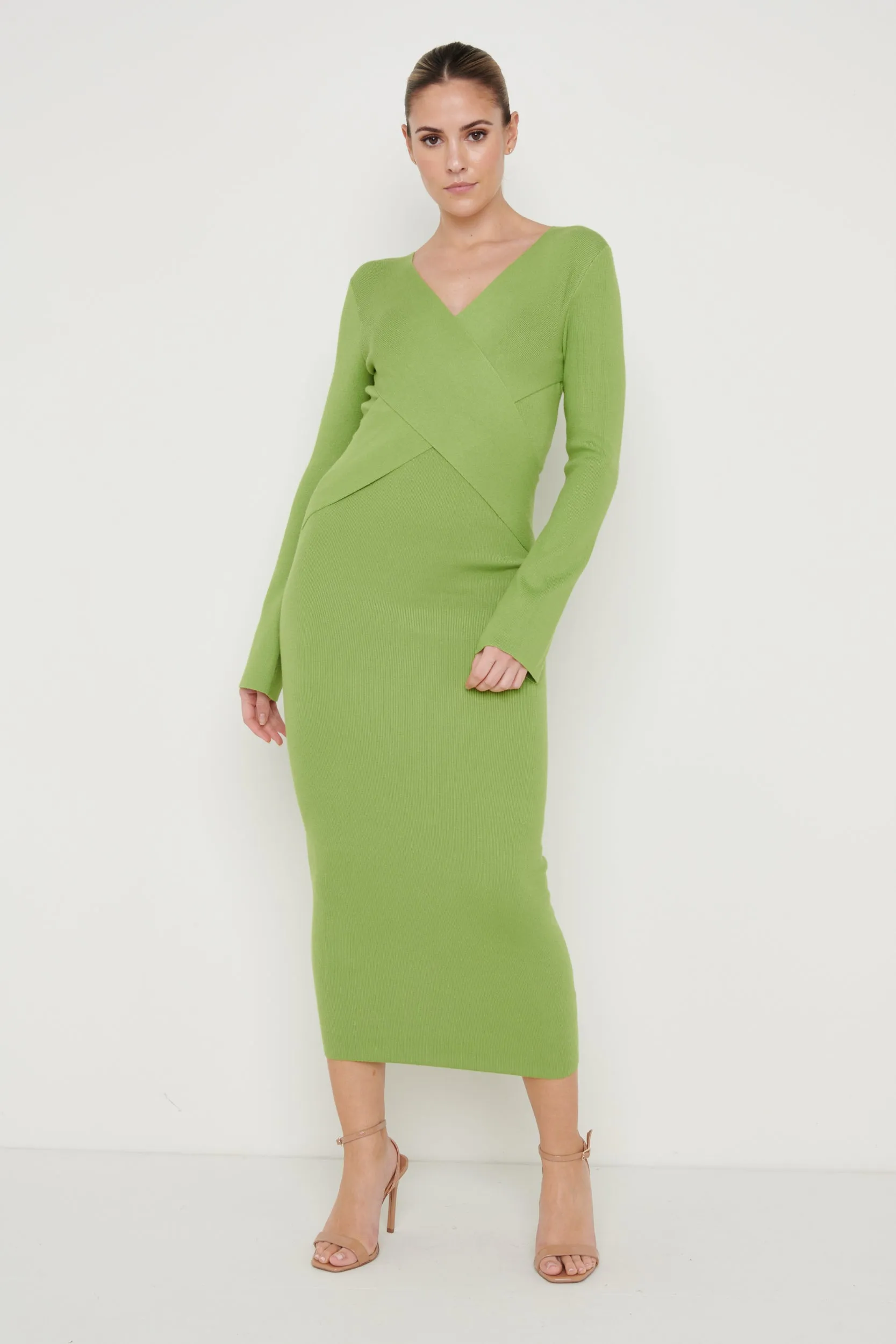 Jacklin Wrap Midaxi Dress - Green sold by Pretty Lavish product image thumbnail 4