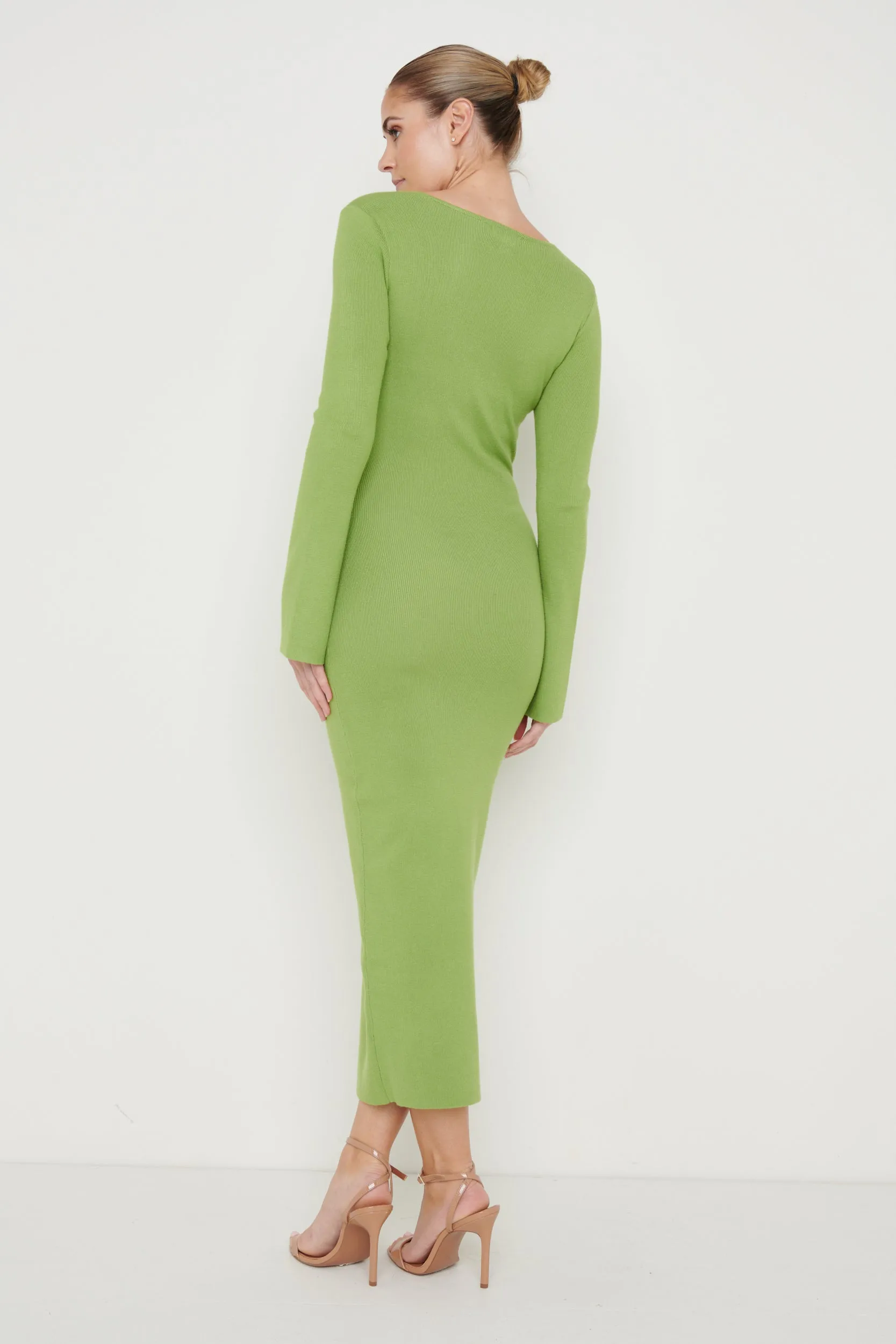 Jacklin Wrap Midaxi Dress - Green sold by Pretty Lavish product image thumbnail 3