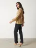 Josie Metallic Blouse - Metallic Gold sold by Pretty Lavish