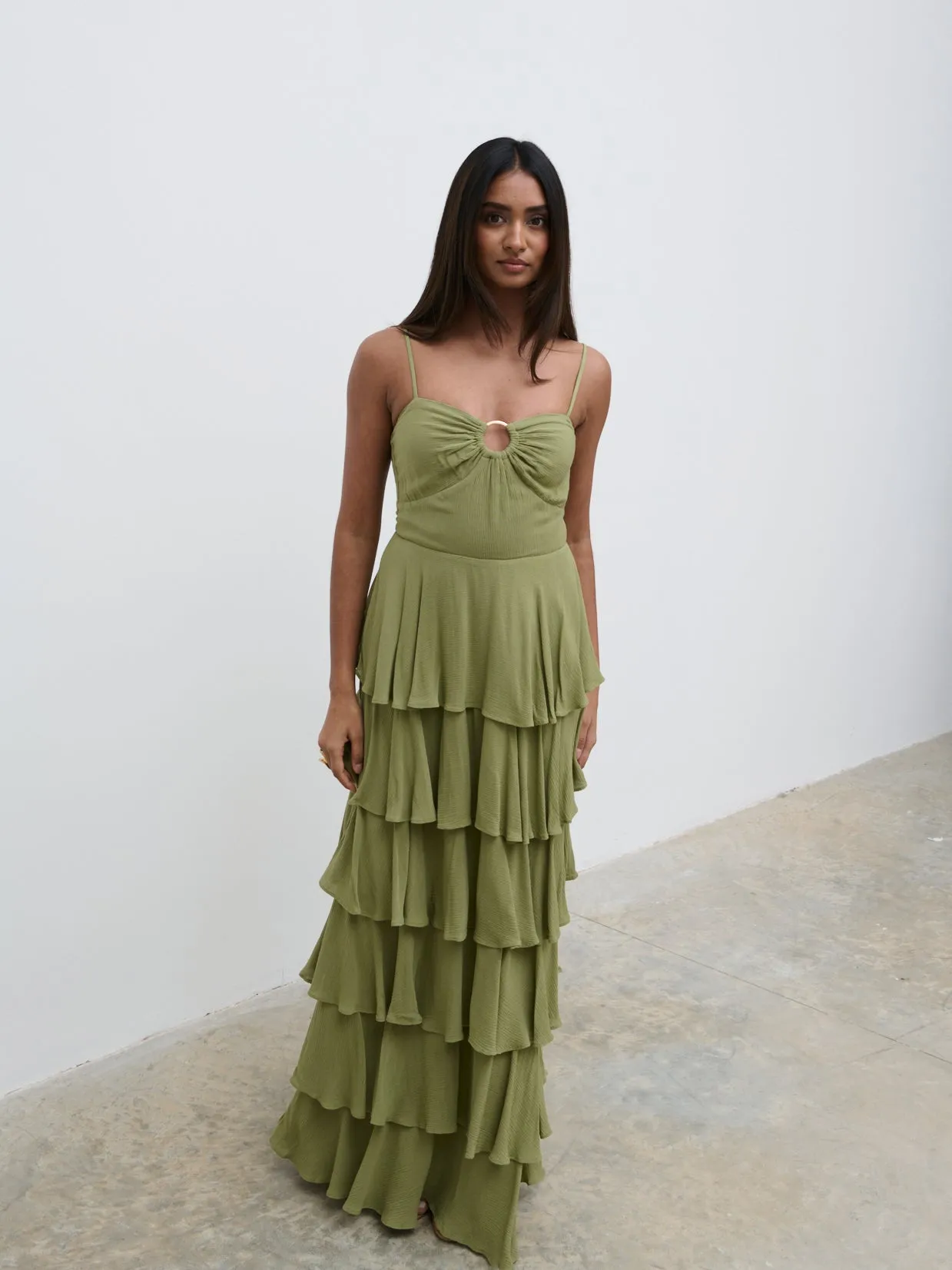 Sidney Maxi Dress - Olive sold by Pretty Lavish product image thumbnail 4