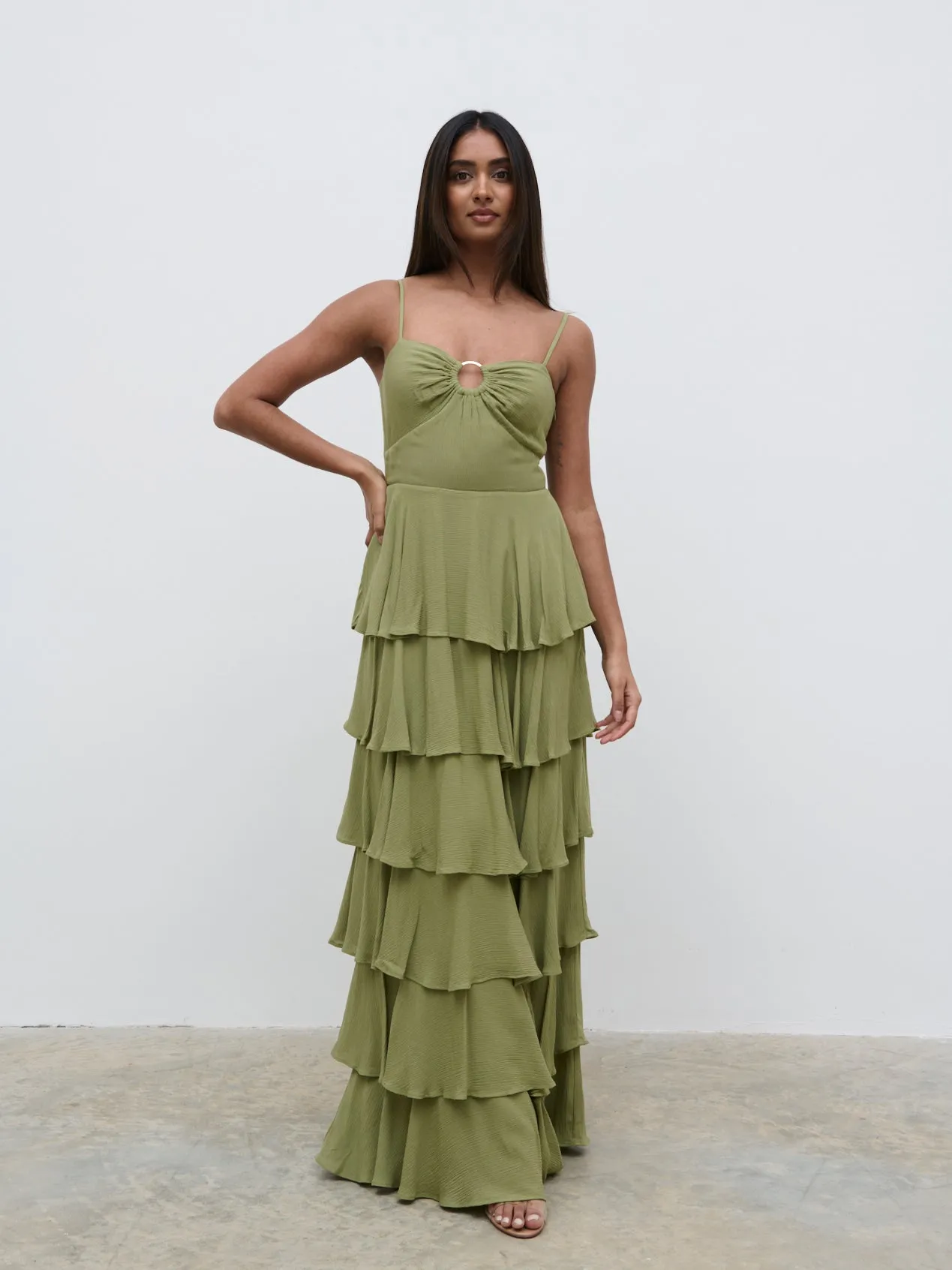 Sidney Maxi Dress - Olive sold by Pretty Lavish