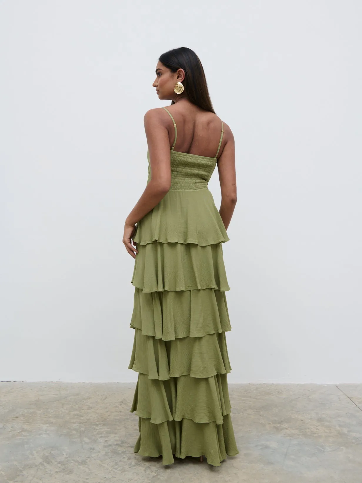 Sidney Maxi Dress - Olive sold by Pretty Lavish product image thumbnail 5
