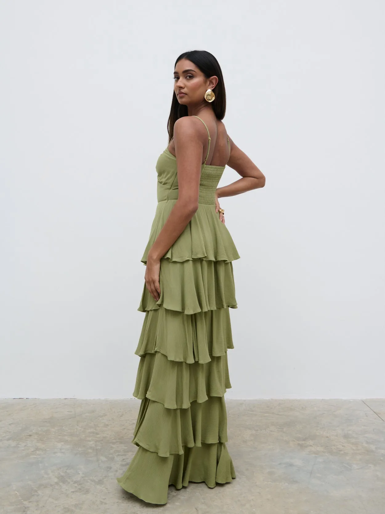 Sidney Maxi Dress - Olive sold by Pretty Lavish product image thumbnail 3