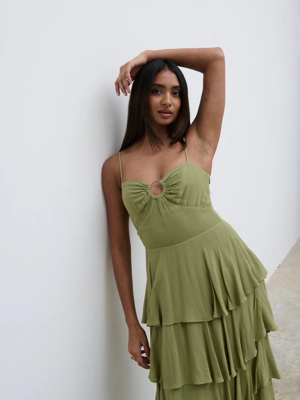 Sidney Maxi Dress - Olive sold by Pretty Lavish product image thumbnail 2