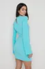 Charlene Long Sleeve Mini Dress - Turquoise sold by Pretty Lavish