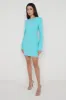 Charlene Long Sleeve Mini Dress - Turquoise sold by Pretty Lavish