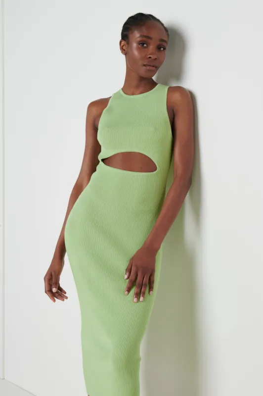 Billie Cut Out Knit Dress - Lime sold by Pretty Lavish