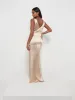 Esmee Maxi Bridesmaid Dress - Matte Bronze sold by Pretty Lavish