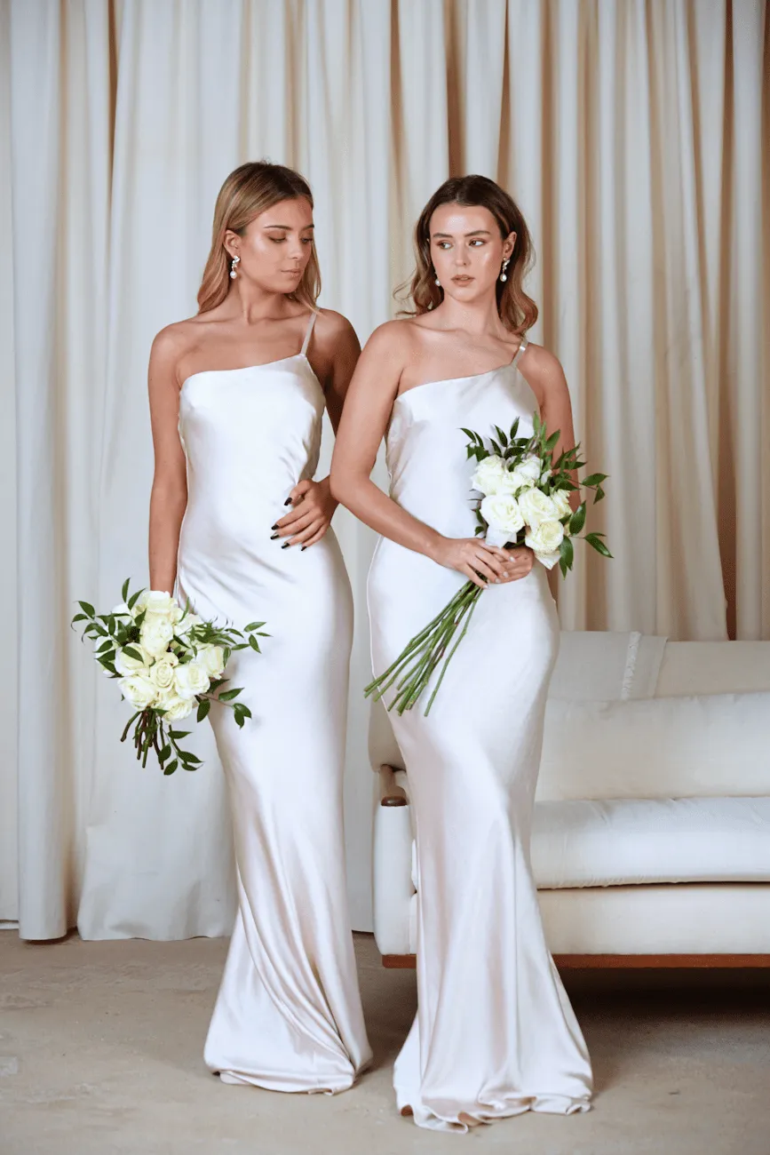 Amelia Maxi Dress - Matte Oyster sold by Pretty Lavish