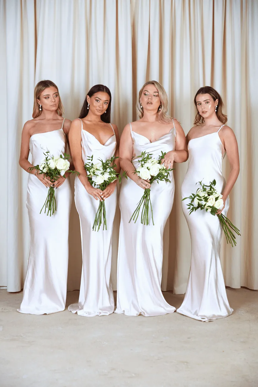 Amelia Maxi Dress - Matte Oyster sold by Pretty Lavish product image thumbnail 5