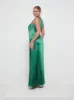 Amelia Ruched Maxi Bridesmaid Dress - Matte Emerald sold by Pretty Lavish