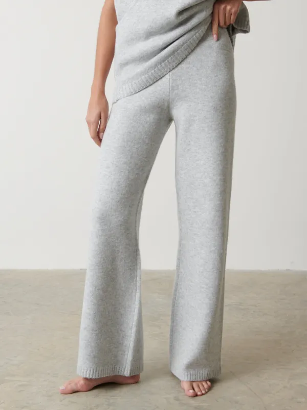 Alexia Soft Marl Cosy Trouser - Grey sold by Pretty Lavish
