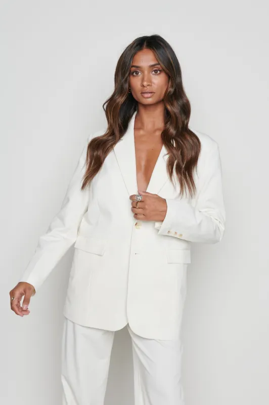 Dylan Dad Blazer - Cream made by Pretty Lavish